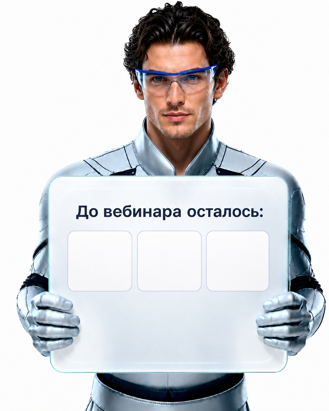 ИИ-наставник SkyTrainer с табличкой до вебинара